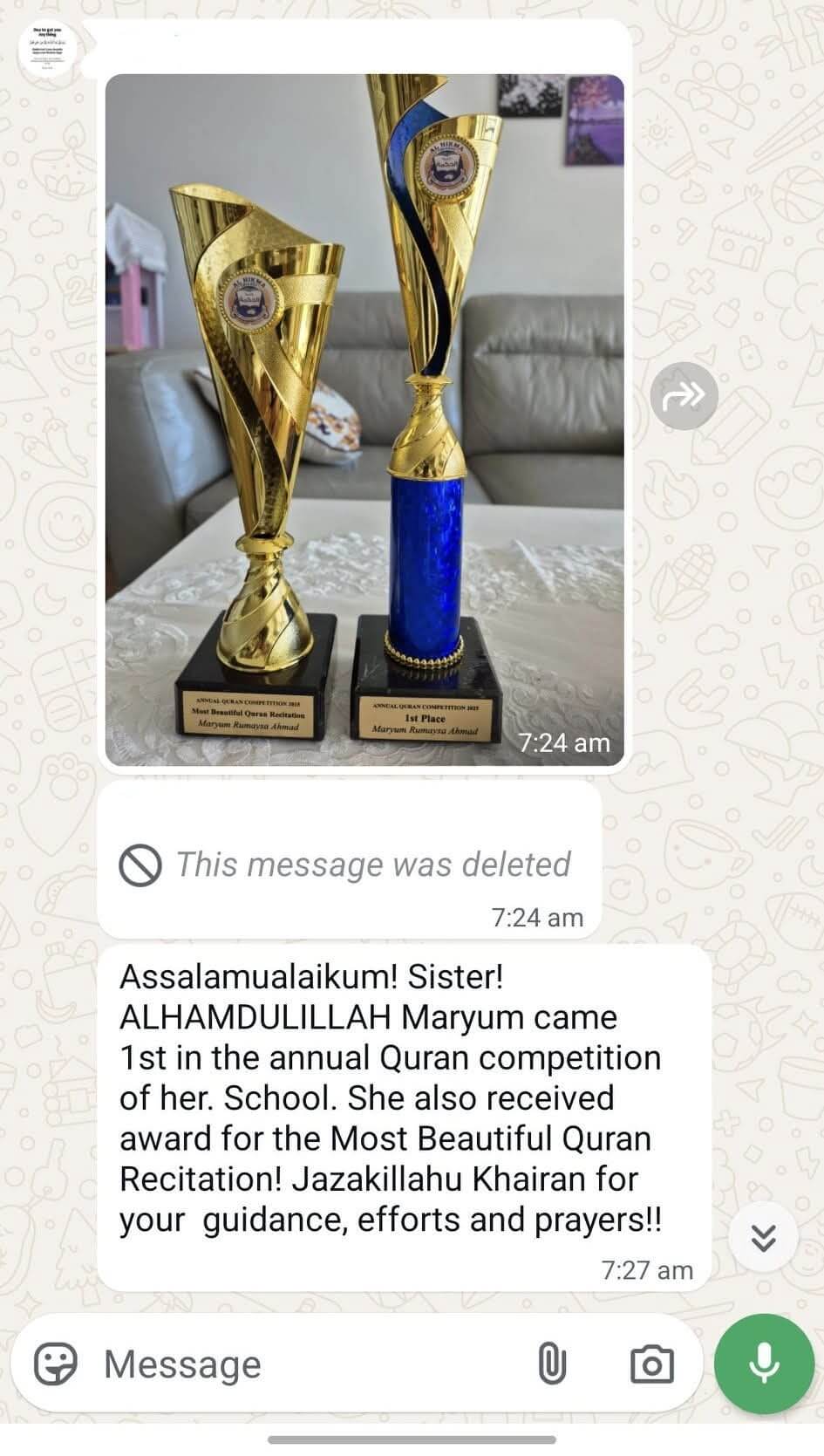 Parent sharing their experience with Daan Academy